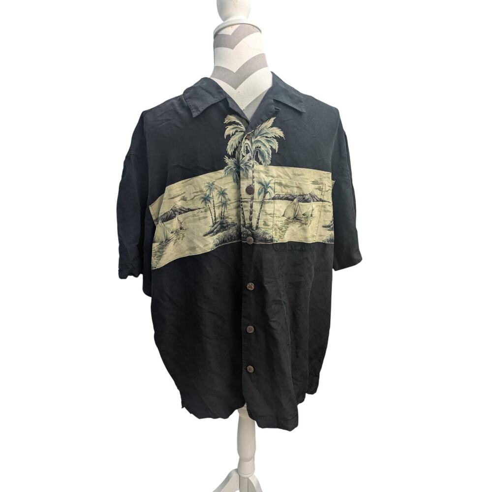 Vintage Paradise Found Hawaiian Shirt Mens XL